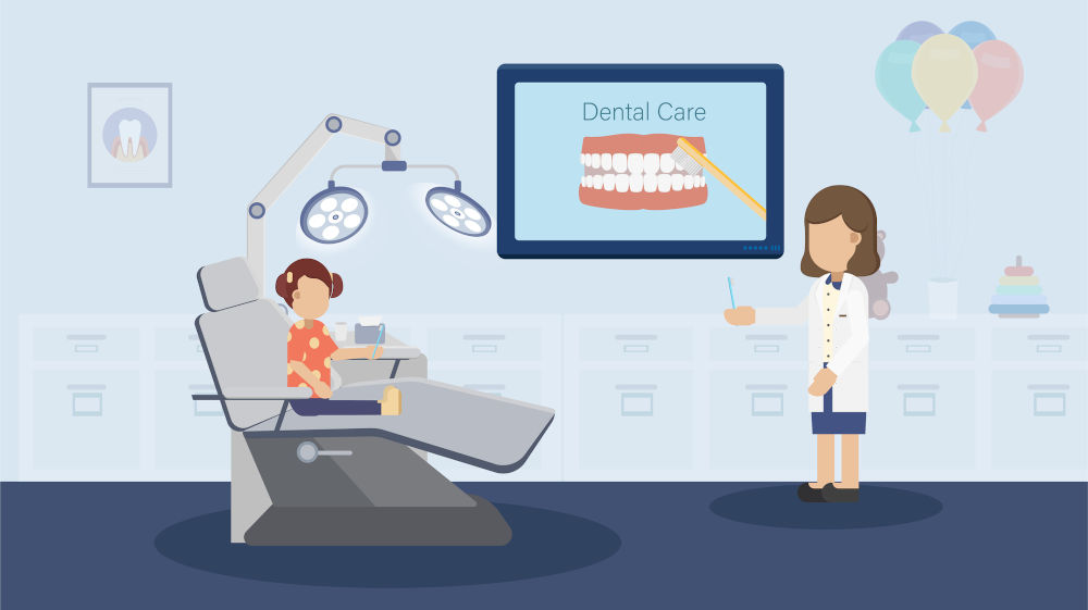 Dental care concept illustration highlighting a calming environment and patient comfort during dental visits.