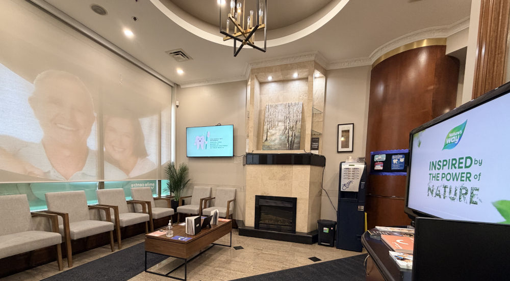 Family dentist care in Mississauga Patient receiving care at a family dental clinic in Mississauga, illustrating the comfortable environment and personalized treatment approach of a trusted dentist.